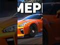 Orange Nissan GTR jaisi car, brick road, UI ke bottom pe steering\ buttons#shorts #gamingshorts