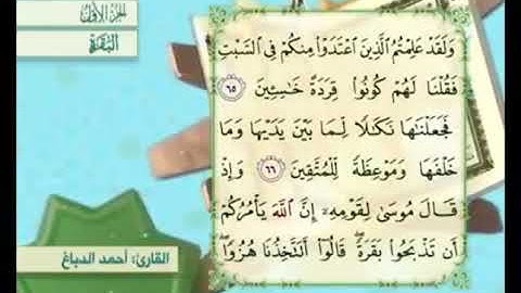 آية ٦٥من سورة البقرة مكررة القارئ أحمد الدباغ