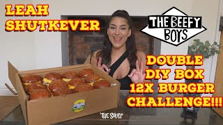 LEAH SHUTKEVER 12 BURGER CHALLENGE!!