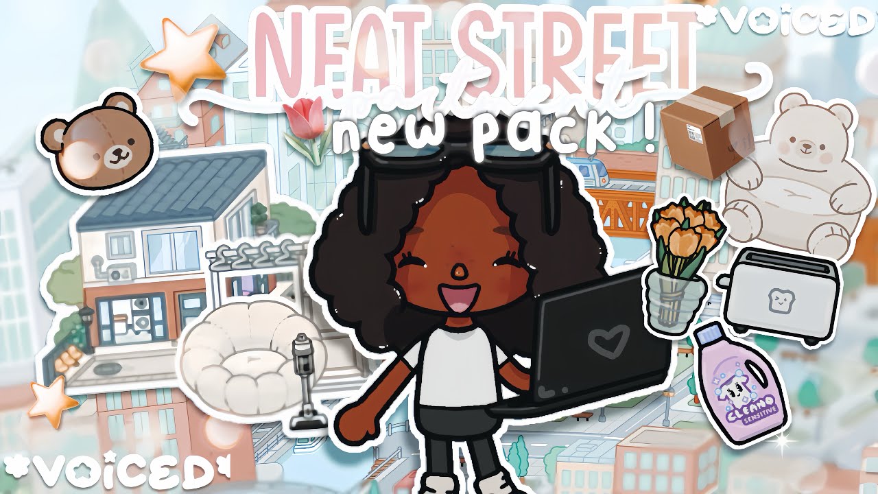 *NEW* Neat Street Apartment Pack Review🏡💐!! *VOICED🎙️* || Toca Boca Life World 🌎📦💘