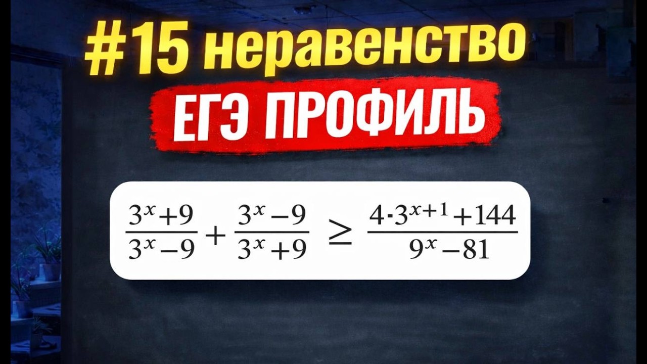 Как решать НЕРАВЕСТВА объяснение с нуля | ЕГЭ профиль | 15 ЗАДАНИЕ