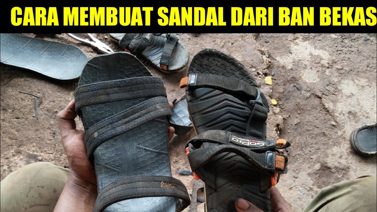 membuat sandal  dari  ban  bekas YouTube