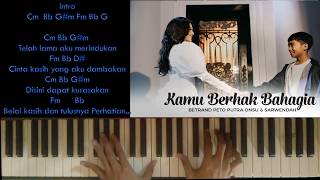PIANO DAN CHORD Sarwendah Feat Betrand Peto - KAMU BERHAK BAHAGIA
