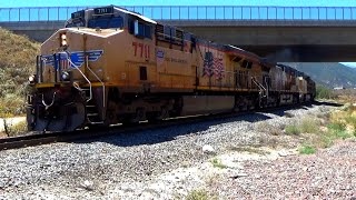 Union Pacific 7711 Entering Devore CA
