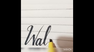 Beautiful name Waleed cut marker writing #shortvideo #writting # english