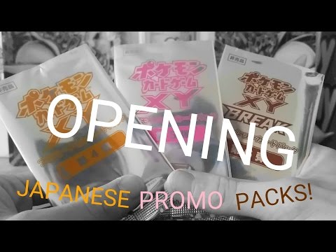 Opening 3X Rare Japanese Pokemon XY Promo Booster Packs!