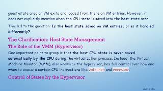 Understanding When The Host Cpu State Is Saved In The Vmcs Host-State Area