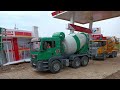 SIMULASI MOBIL TRUK MOLEN COR BETON MIXER - PROSES PENGECORAN PABRIK BATU