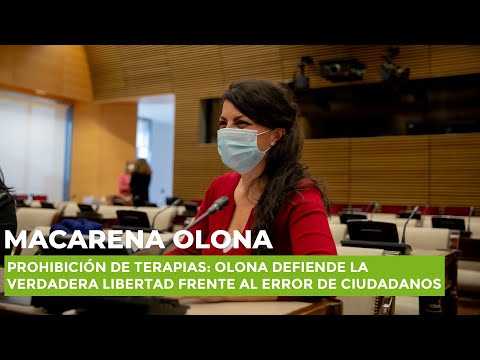Prohibición de terapias: Olona defiende la verdadera libertad frente al error de Ciudadanos