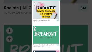 how to buy fonts on creative market 2023?  #shorts #typeface #fonts  #graphicdesign #creativemarket