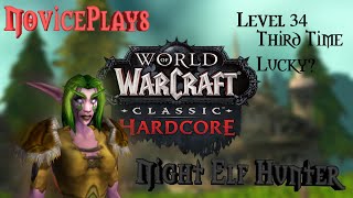 NovicePlays WoW Classic Hardcore Levelling Night Elf Hunter & Pet Third time lucky? Level 34