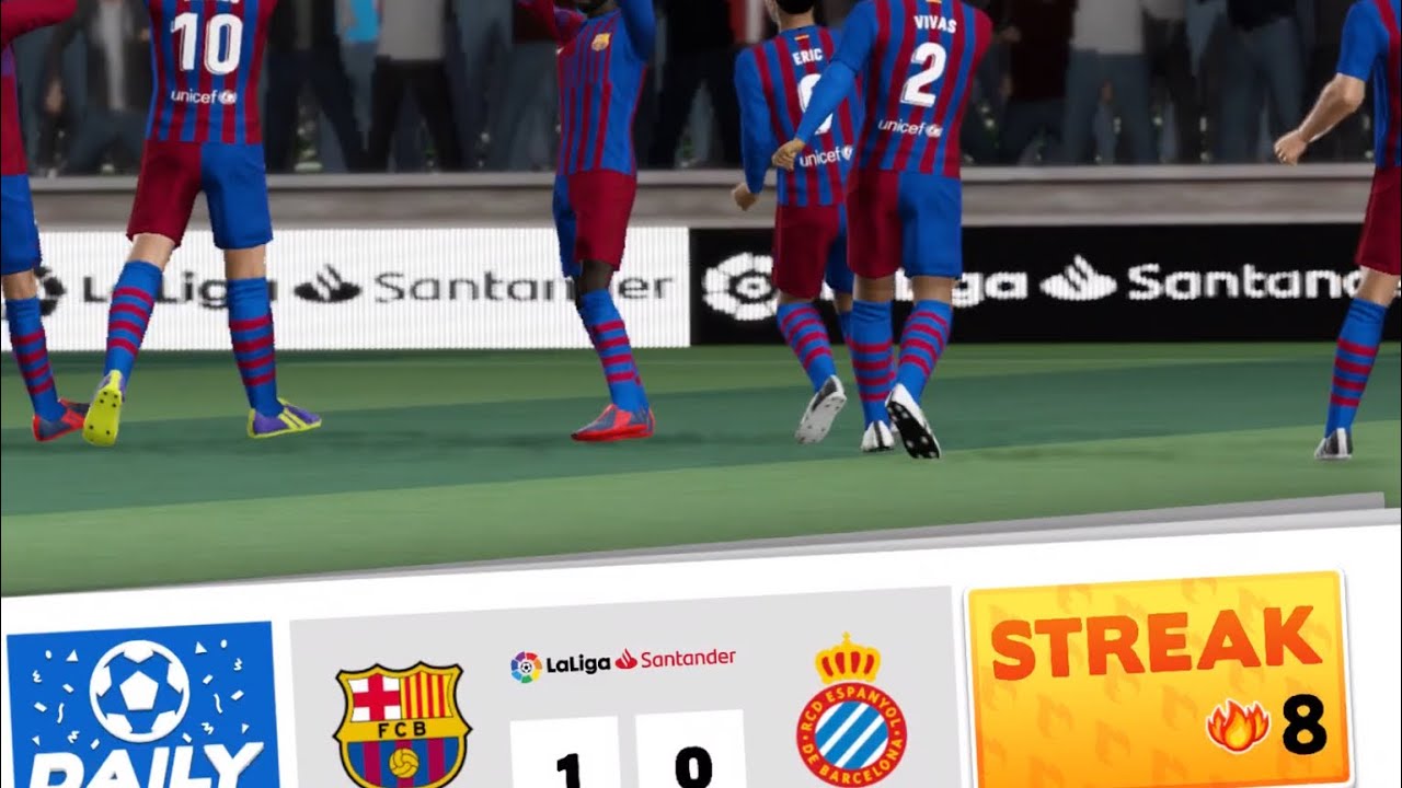 Score! Hero 2022. Daily match Event. STREAK. 8 ✌️FC BARCELONA  Vs ESPANYOL /20/11/2021