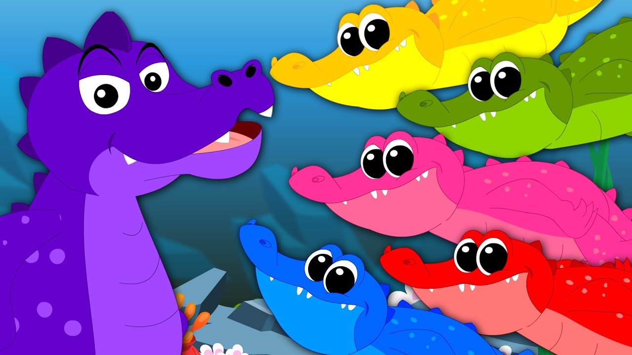 ⁣Five Crocodiles Went Swimming One Day | Nursery Rhymes | Kids Colors Songs | Baby Rhymes