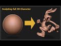 Sculpting full 3d character for 3d printing in zbrush timelapse  bugs bunny