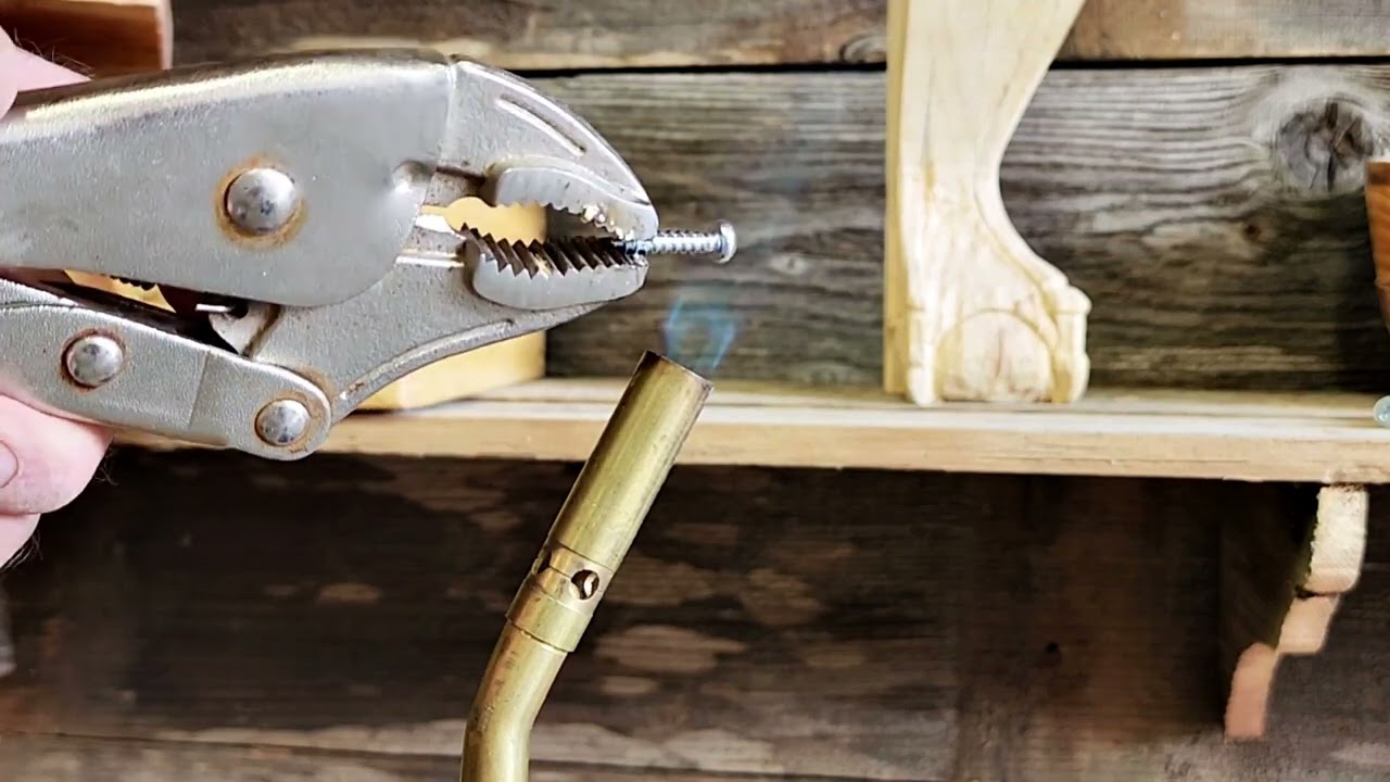 Creating artificial patina on new hardware for antique chair