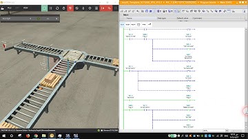 sorting line project using TIA portal and factory io