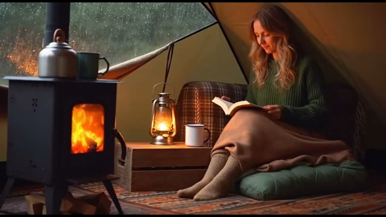 "She Escaped the Storm” Camping, relaxing, sleep video.