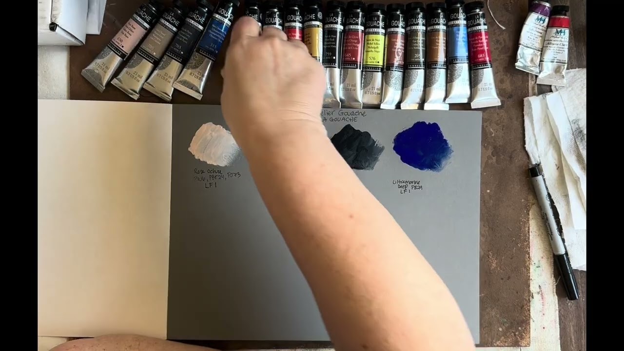 Blick Art Haul and Sennelier Gouache Swatching