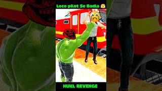 Hulk Ne Liya Badla Train Driver Se 😤 | indian bikes driving 3d story video #laughing #shorts