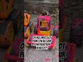 How did this happen? Neon paint all over construction vehicles! #cleaningtoys #constructiontrucks