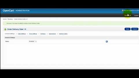 Video Tour - Order Delivery Date Extension for Opencart