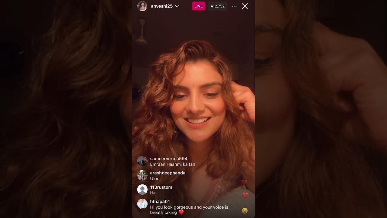 Anveshi Jain live on Instagram 