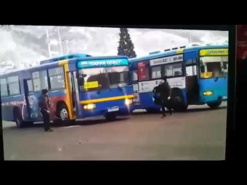 Драка водителей автобусов в центре Петропавловска-Камчатского
