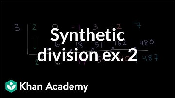 Synthetic division example 2 | Polynomial and rational functions | Algebra II | Khan Academy