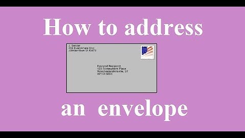 How to address an envelope