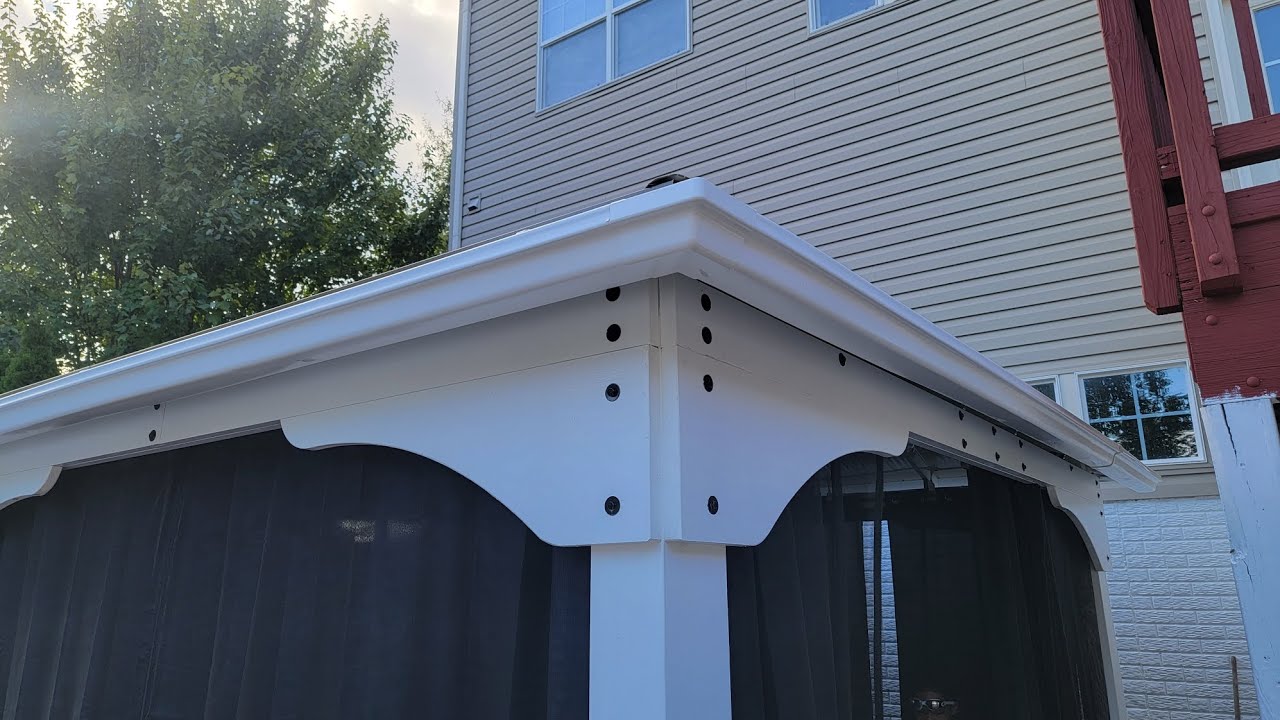 how to install Yardistry gazebo rain gutters 12X24 by the GoZoBo KinG # ...