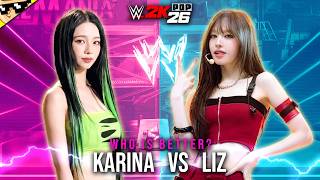 Who is better? Karina vs Liz - aespa vs ive - WWE 2K POP #pae8tube screenshot 3