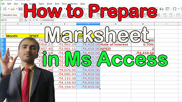 एमएस एक्सेस में मार्कशीट कैसे तैयार करें एमएस एक्सेस में मार्कशीट बनाना