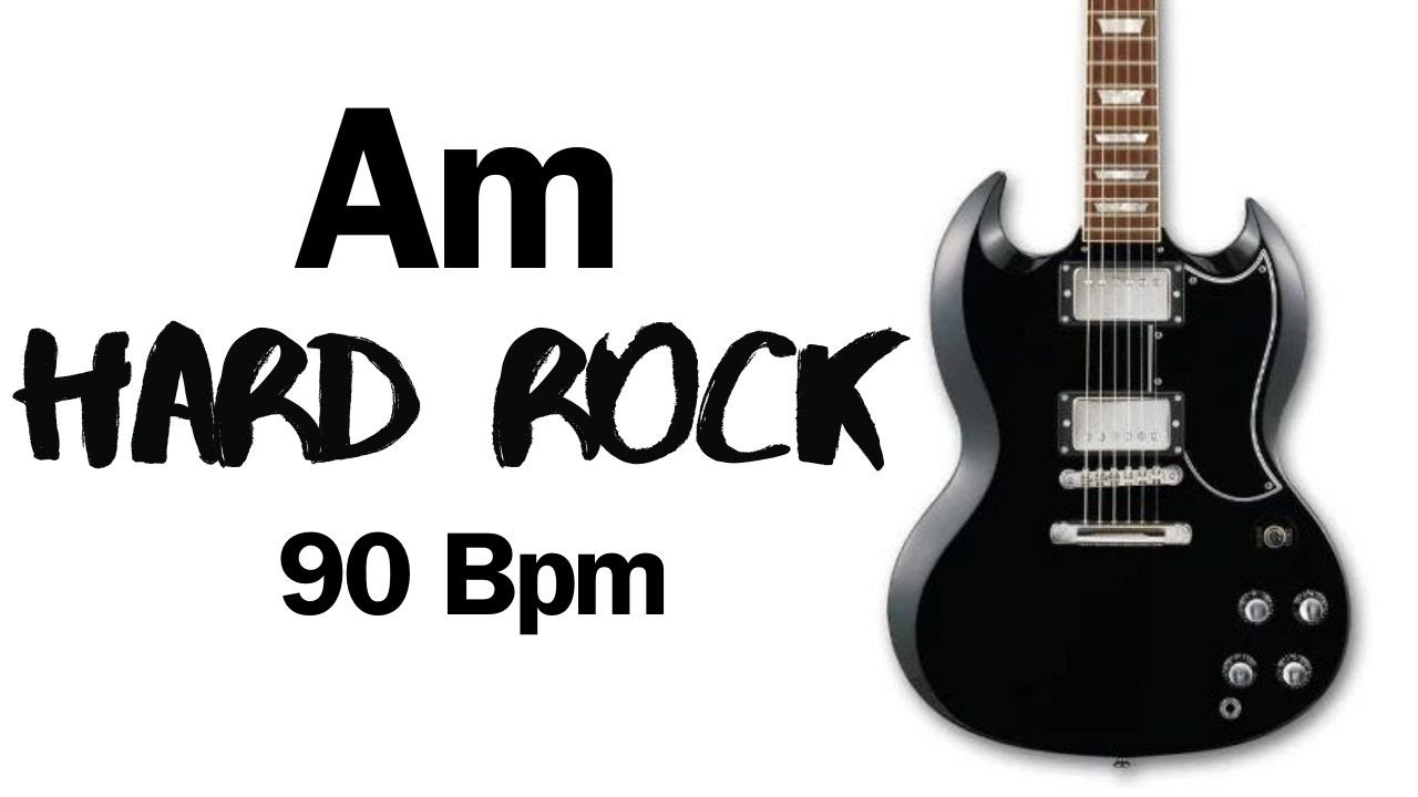 Am Hard Rock Backing Track 90 Bpm