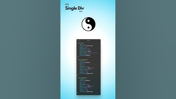 ☯️ Single Div Art | 🤔yin yang logo #css #shorts  #webdevelopment