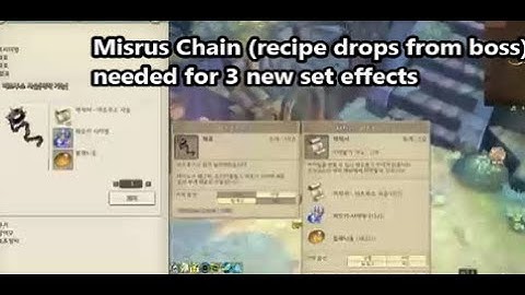 items to craft Misrus set - Tree of Savior