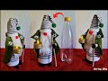 DIY Sock Christmas Gnomes! Decoratiuni de Craciun! Gnom de Crăciun din sosete si sticla de plastic!