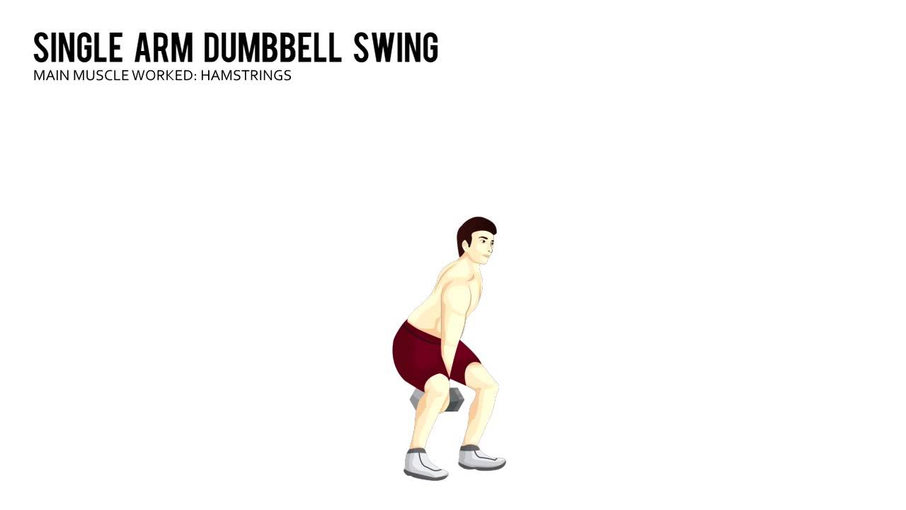 Dumbbell Exercises Single Arm Dumbbell Swing YouTube