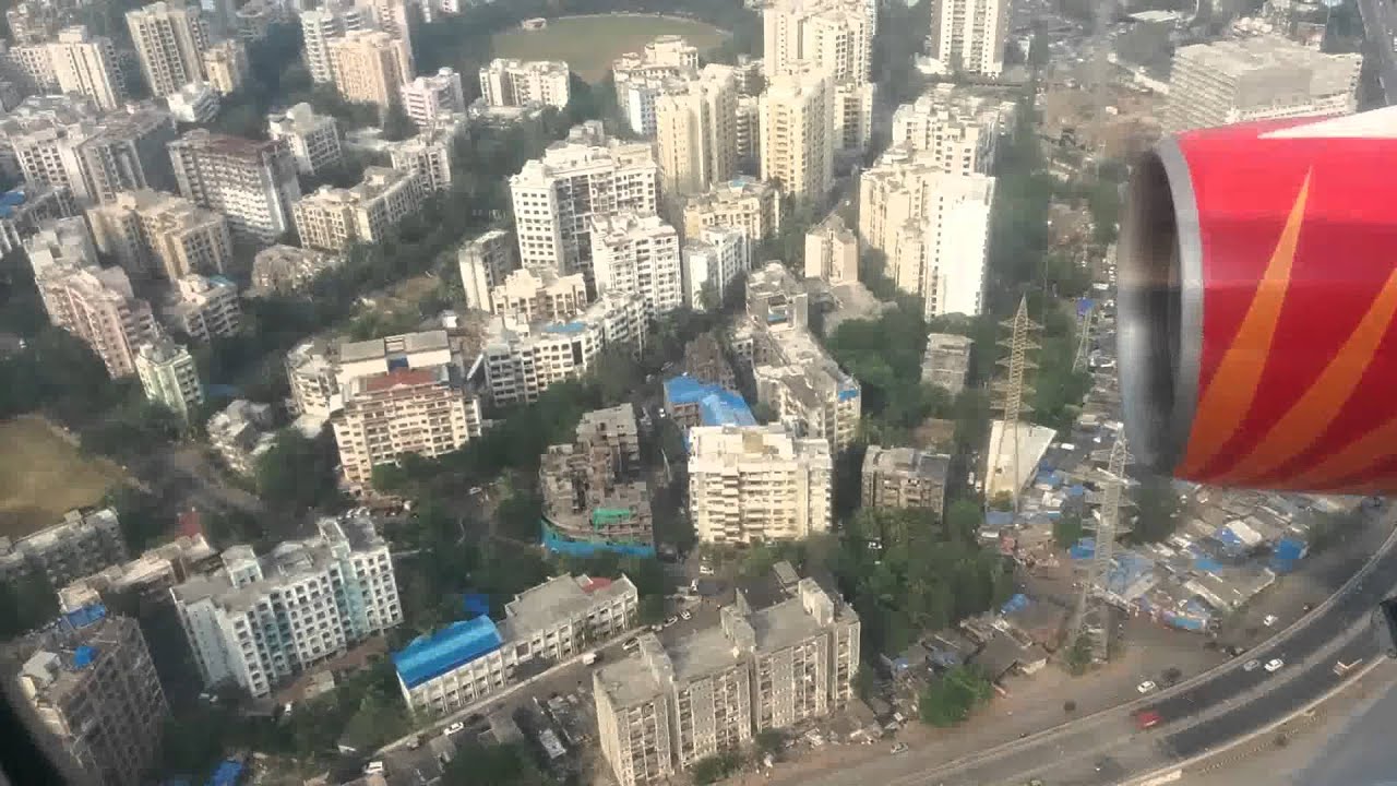 Beautiful view of Mumbai while landing of AI966