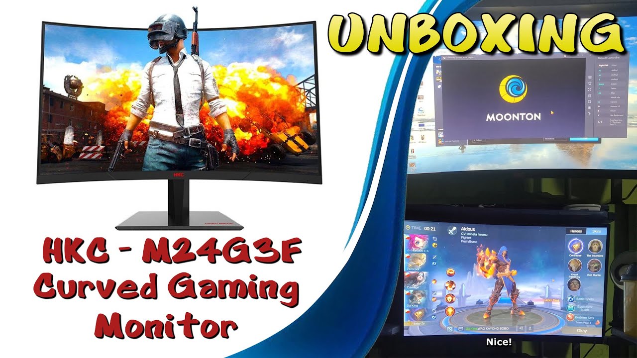 UNBOXING HKC - M24G3F | GAMING MONITOR | 144Hz | 1080p | Shopee - YouTube