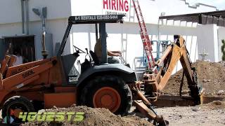 CASE 580 L BACKHOE IN ACTION