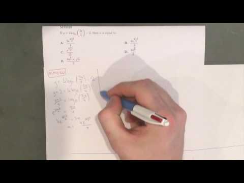 MM020 Maths Methods Fortify Study Guide - "How to solve for x inside a logarithm"