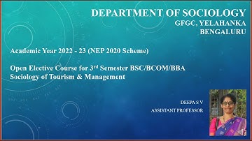 OEC - Sociology of Tourism and Management