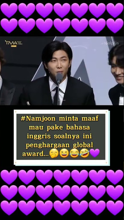 Namjoon Minta Maaf Mau Speech Pakai Bahasa Inggris Saat Mendapat Penghargaan