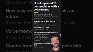 Here’s how I replaced my entire content team with a voice memo