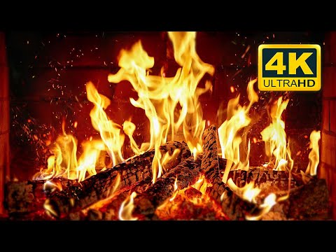 🔥 Cozy Fireplace 4K (12 HOURS). Fireplace Ambience with Crackling Fire Sounds. Fireplace Burning 4K