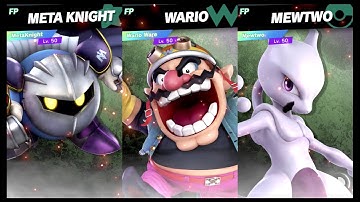 Super Smash Bros Ultimate Amiibo Fights – Request #17725 Meta Knight vs Wario vs Mewtwo