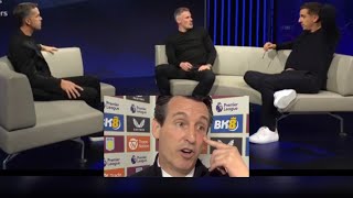 Unai Emery Carragher & Neville Reaction Aston 3-3 Liverpool