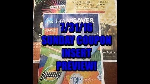 7/31/16 Coupon Insert Preview...3 Inserts this Week!
