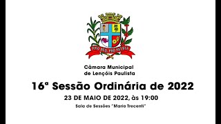 16ª Sessão Ordinária de 2022