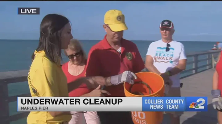 Volunteers dive deep to clean up the Naples Pier